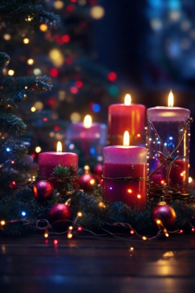 Kerzen, Weihnachtsbeleuchtung, Adventskranz, Weihnachten