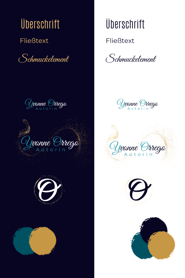 Farben und Logo der Website, Autorenmarke